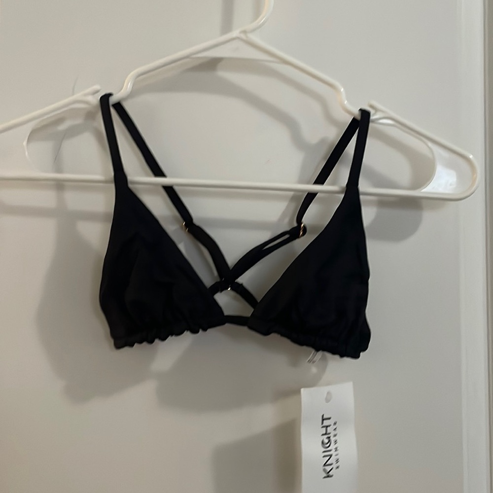 Knight Swimwear Black Triangle Bikini Top